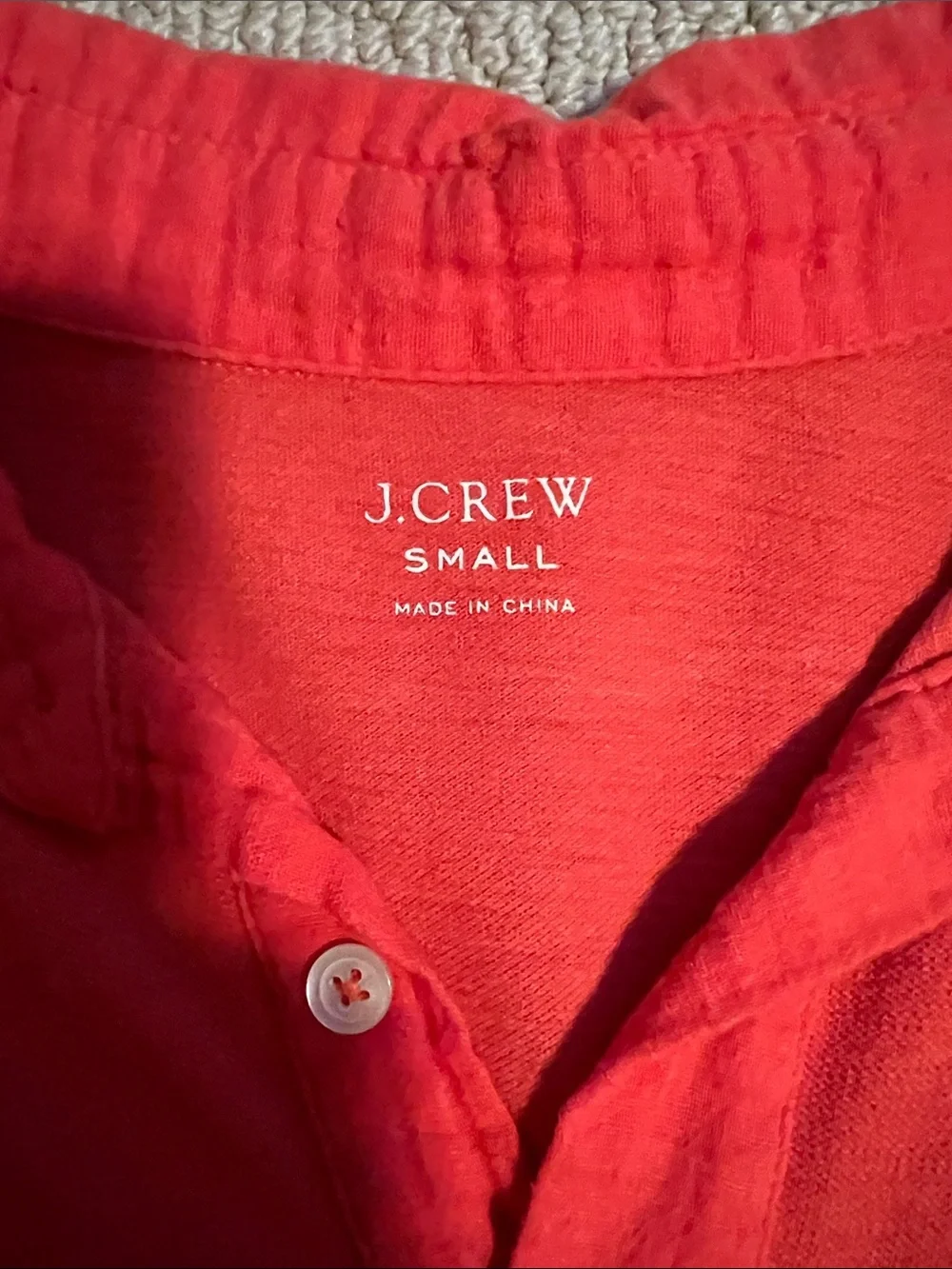 Men’s J. Crew Vibrant Orange Lightweight  Short-Sleeve Polo